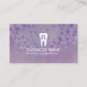 歯科モノグラム歯歯幾何学的パープル 名刺 (正面)