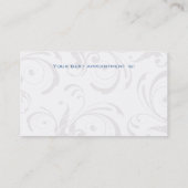 歯科モルの名刺の空色の渦巻 予約カード (裏面)