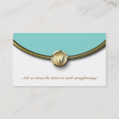 歯科モルの名刺の金ゴールドの白い青 名刺 (裏面)