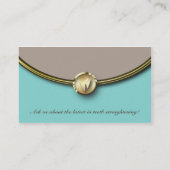 歯科モルの名刺の金ゴールドの金属の青いベージュ色 名刺 (裏面)