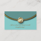 歯科モルの名刺の金ゴールドの金属の青 名刺 (裏面)