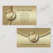 歯科モルの名刺の金ゴールドの金属 名刺 (正面/裏面)