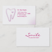 歯科モルハートロゴビジネスカードピンク2 名刺 (正面/裏面)