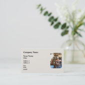 歯科ラボのベンチ 名刺 (スタンド正面)