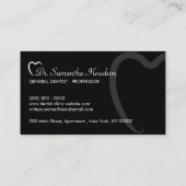 歯科ロゴ黒シンプル歯 名刺 (裏面)