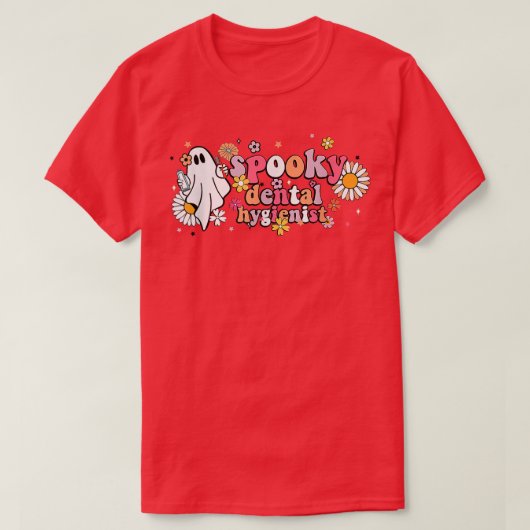 歯科不気味衛生士Groovy幽霊フローラHallow Tシャツ (デザイン正面)