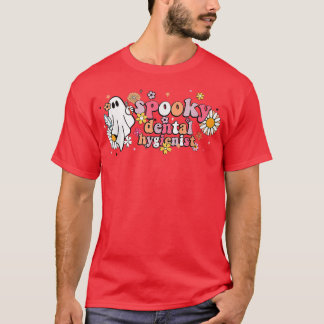 歯科不気味衛生士Groovy幽霊フローラHallow Tシャツ
