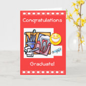 歯科企業の卒業 カード (黄色い花)