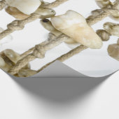 歯科写おもしろい真抜歯歯科医 ラッピングペーパー (角)