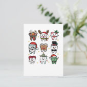 歯科分科歯科クリスマスホリデークリスマス インビテーションポストカード (スタンド正面)