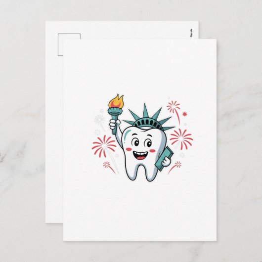 歯科分隊の7月の歯医者アメリカおもしろい人 シーズンポストカード (正面/裏面)