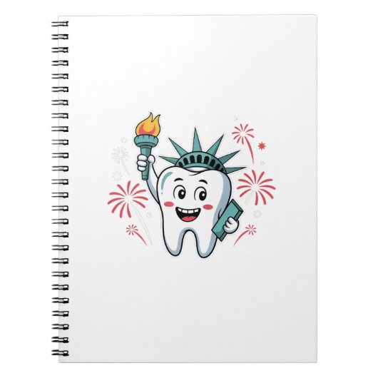 歯科分隊の7月の歯医者アメリカおもしろい人 ノートブック (正面)