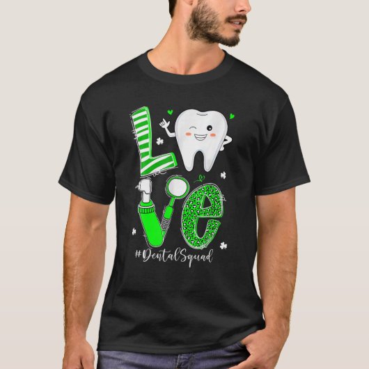 歯科分隊アイルランド歯ラブ歯科衛生士Pa Tシャツ (正面)