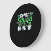 歯科分隊レプレシャン歯St patricks day・トゥート ラージ壁時計 (傾斜)