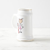 歯科助手と歯ブラシ ビールジョッキ (正面左)