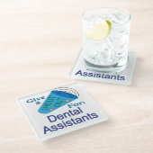 歯科助手に大声を出す ガラスコースター (アングル)