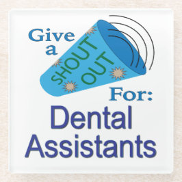 歯科助手に大声を出す ガラスコースター