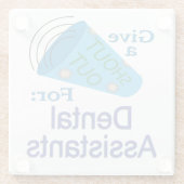 歯科助手に大声を出す ガラスコースター (裏面)