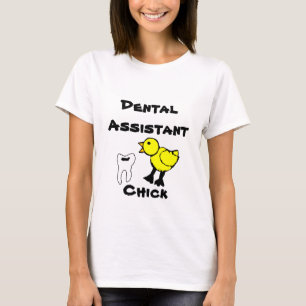 歯科助手のひよこの女性のTシャツ Tシャツ