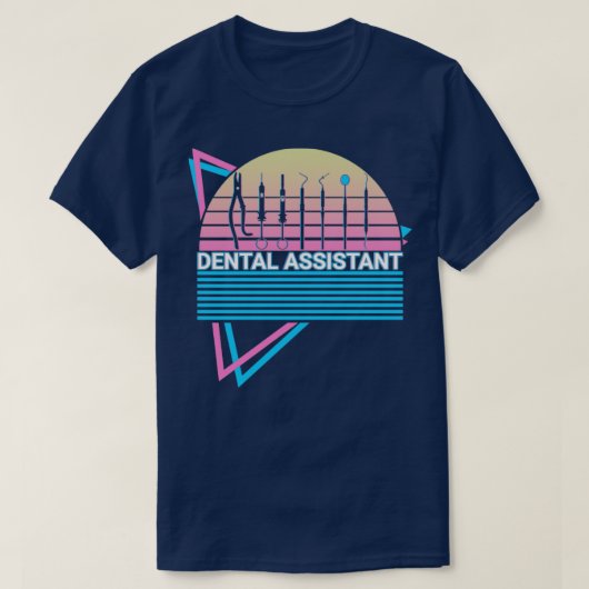 歯科助手レトロ Tシャツ (デザイン正面)