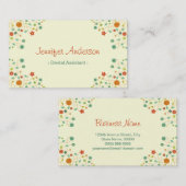 歯科助手 – シックな自然 スタイリッシュ 名刺 (正面/裏面)