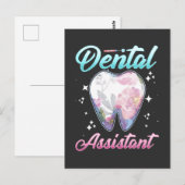 歯科助手 フローラル 歯科医 職業 ポストカード (正面/裏面)