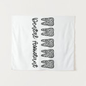 歯科助手 |助手歯医への贈り物 タペストリー (正面(横))