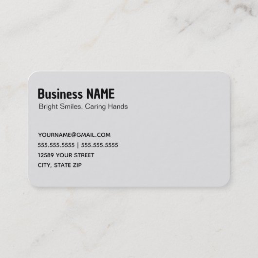 歯科助手 名刺 (裏面)