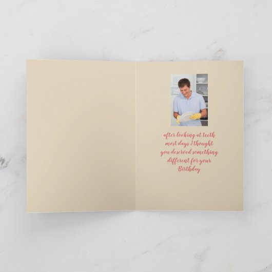 歯科助手、技術者、歯科医誕生日おもしろい シーズンカード (内部)