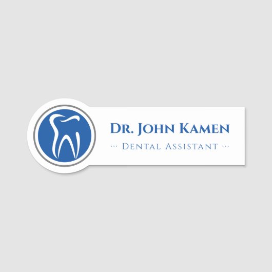 歯科助手 |歯のロゴ 名札 (正面)