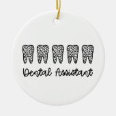歯科助手 |歯医者の助手への贈り物 セラミックオーナメント (正面)