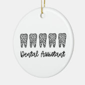 歯科助手 |歯医者の助手への贈り物 セラミックオーナメント (左)