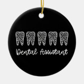 歯科助手 |歯医者の助手への贈り物 セラミックオーナメント (正面)
