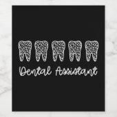 歯科助手 |歯医者の助手への贈り物 ワインラベル (シングルラベル)