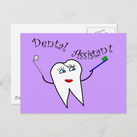 歯科助手Tシャツと贈り物 ポストカード (正面/裏面)