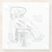 歯科医おもしろいスケッチ ガラスコースター (裏面)