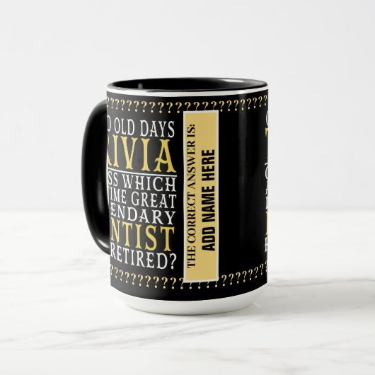 歯科医おもしろいパーソナライズされた者退職した、退職 マグカップ (正面左)