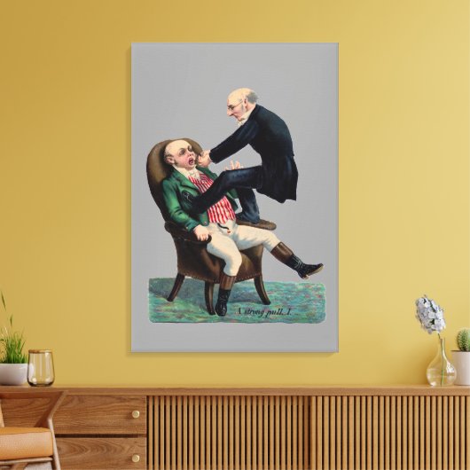 歯科医おもしろい歯科矯正医ヴィンテージ美術 キャンバスプリント (インサイチュ (リビング))