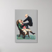 歯科医おもしろい歯科矯正医ヴィンテージ美術 キャンバスプリント (正面)