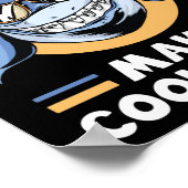 歯科医おもしろい歯科矯正医矯正器がカッコいい顔 ポスター (角)