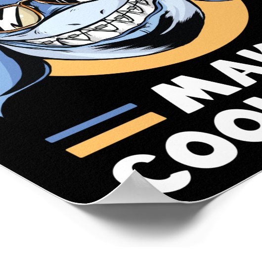 歯科医おもしろい歯科矯正医矯正器がカッコいい顔 ポスター (角)