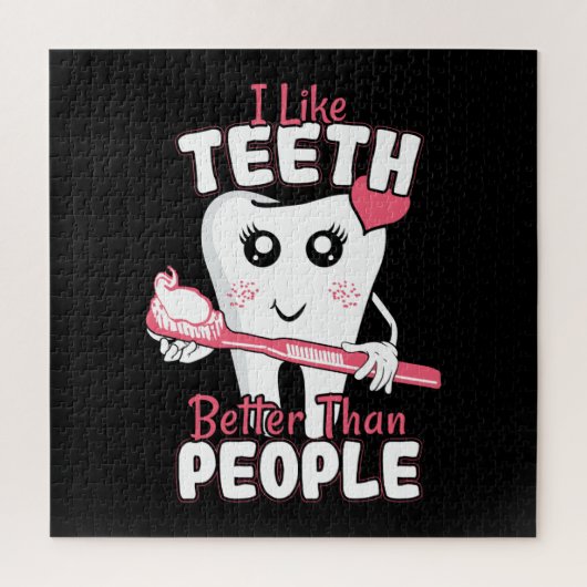 歯科医おもしろい – 歯のように人より良い ジグソーパズル (縦)