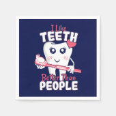 歯科医おもしろい – 歯のように人より良い スタンダードカクテルナプキン (正面)