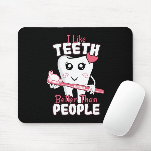 歯科医おもしろい – 歯のように人より良い マウスパッド (マウス)