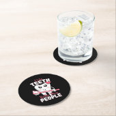 歯科医おもしろい – 歯のように人より良い ラウンドペーパーコースター (インサイチュ)