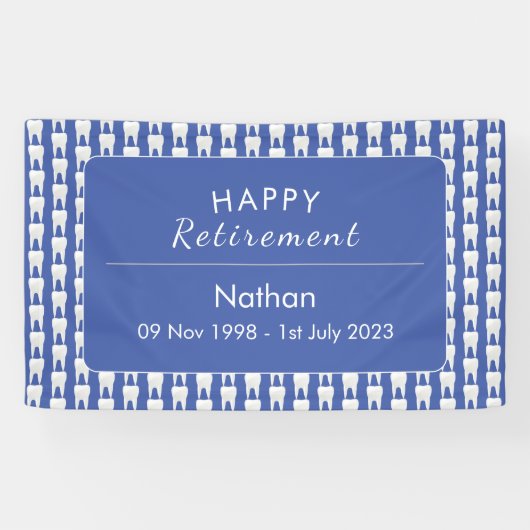 歯科医および歯科矯正医の退職 横断幕 (横)