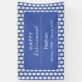 歯科医および歯科矯正医の退職 横断幕 (縦)