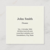 歯科医かわいい子供の小児歯科デンタルケア スクエア名刺 (裏面)