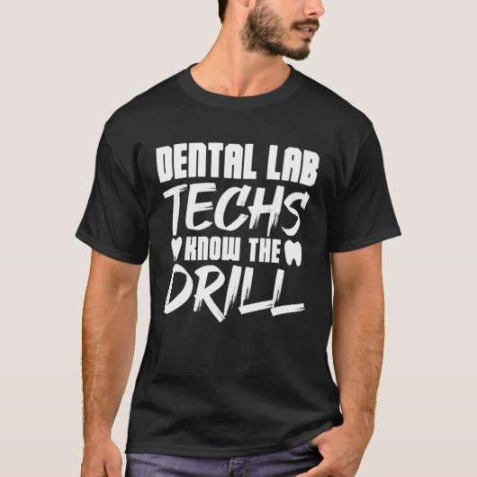 歯科医がドリルを知る Tシャツ (正面)