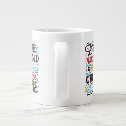 歯科医が世界をより良い場所にする ジャンボコーヒーマグカップ (裏面)